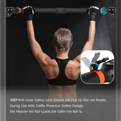 Klimmzugstange Für Türrahmen Ohne Schrauben Mit Innovativer Gewindesperre Für Sicheren Halt – 72-110Cm Pull up Bar Mit Tragfähigkeit Für Bis Zu 200 Kg Für Oberkörper Workout Heimtraining