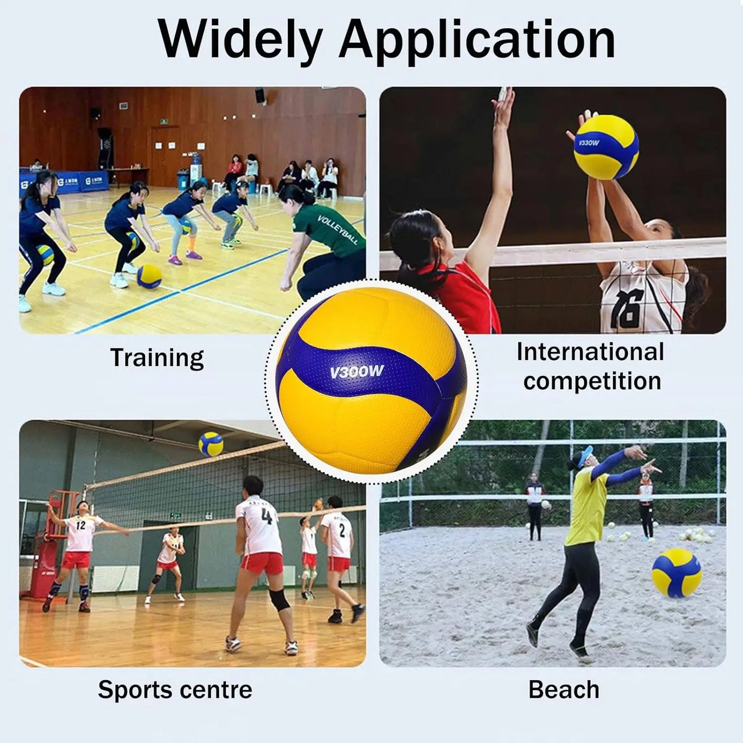 Beach Volleyball Official Durable Stitching Volleyball Indoor Outdoor Volley Ball for Teen and Adult